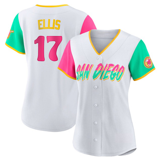 Men's A.J. Ellis San Diego Padres Replica White Home Cooperstown Collection  Jersey