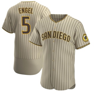 Authentic Adam Engel Men's San Diego Padres Alternate Jersey - Tan/Brown