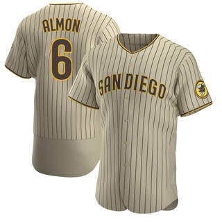 Authentic Bill Almon Men's San Diego Padres Alternate Jersey - Tan/Brown