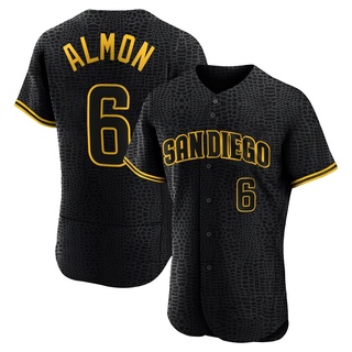 Authentic Bill Almon Men's San Diego Padres Snake Skin City Jersey - Black