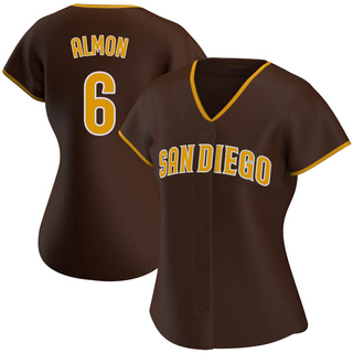 Authentic Bill Almon Women's San Diego Padres Road Jersey - Brown