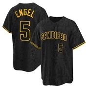 Replica Adam Engel Youth San Diego Padres Snake Skin City Jersey - Black