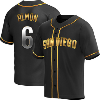 Replica Bill Almon Men's San Diego Padres Alternate Jersey - Black Golden