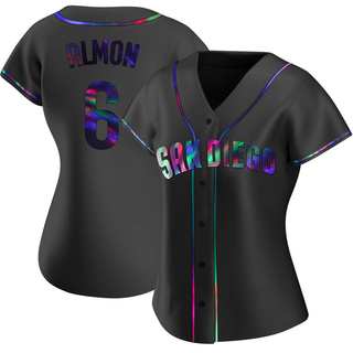 Replica Bill Almon Women's San Diego Padres Alternate Jersey - Black Holographic